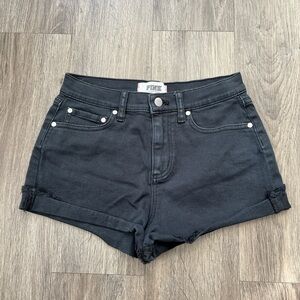 VS Pink Black Denim Women Shorts